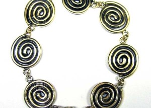 blackened silver spiral Ndoro bracelet