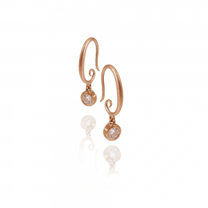 Spiral Hoop earrings with diamonds - bridal jewellery south africa - the winter bride