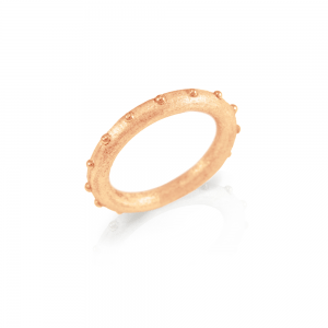 Red Gold Ball Ring - bridal Jewellery South Africa - the winter bride by Scarab Jewellery Studio